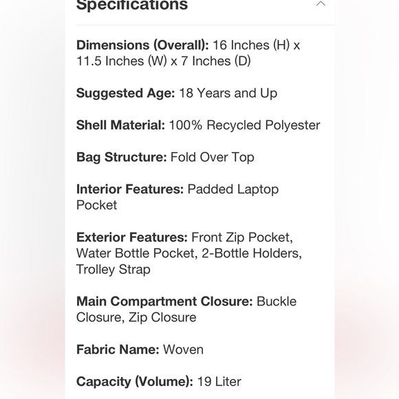 OPEN STORY NWT gold over puffer backpack -green -16” - Picture 8 of 9